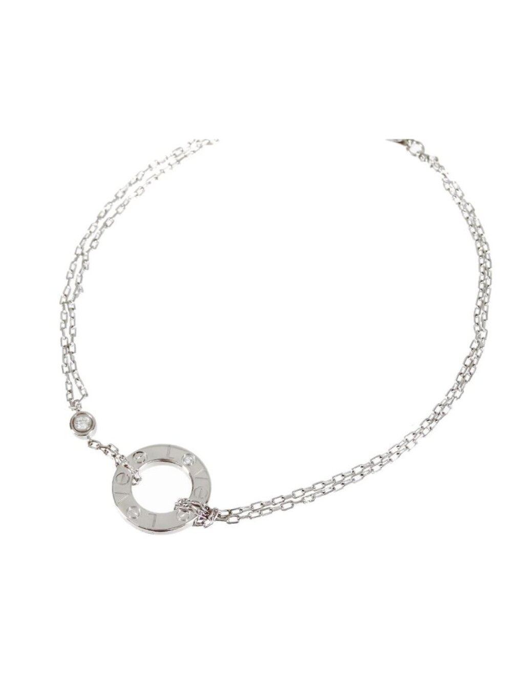 Cartier Love Circle Bracelet White Gold 18k Diamond